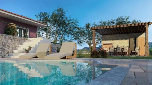 Villa con piscina y casa en Lorraine's Apartments close to Lourdas Beach, en Cefalonia
