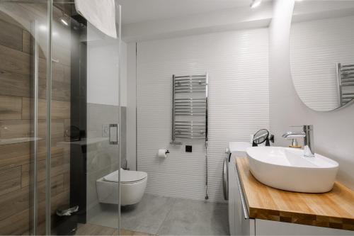 Kúpeľňa v ubytovaní GórSKI Przystanek Apartament Satoła 1