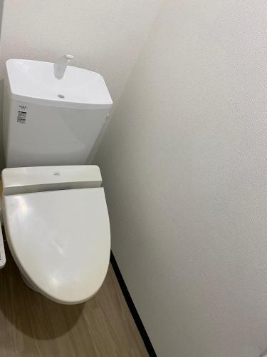 a bathroom with a white toilet and a sink at MR TOMO FUJI in Fuji