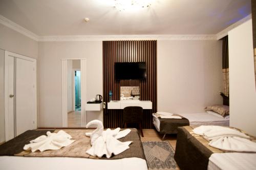 Katil atau katil-katil dalam bilik di Hotel Broken Column