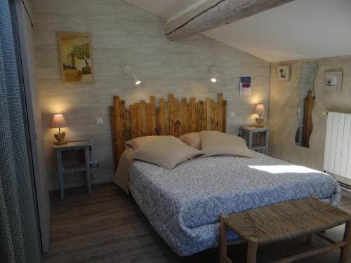 Postel nebo postele na pokoji v ubytování Mas Val-Chênaie Gordes