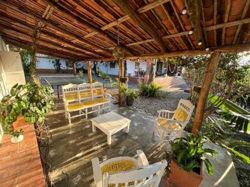 Restaurace v ubytování Casa Castañeto Barichara