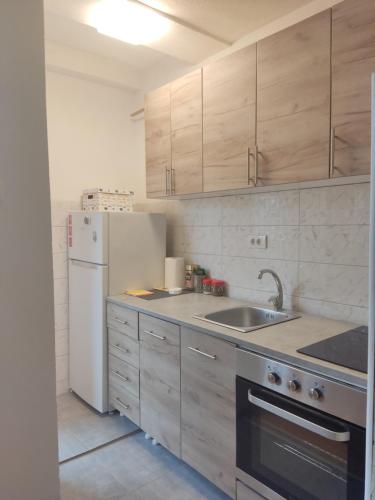 Kuchyň nebo kuchyňský kout v ubytování Apartman Simon