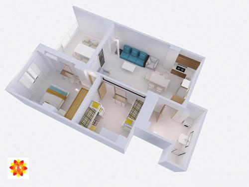 a Rendimiento de un plano en Ionian Sea View Apartment, en Sarandë