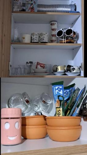 Kuchyň nebo kuchyňský kout v ubytování Vikendica "Šapat šume"