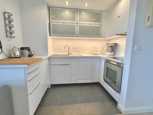 Dapur atau dapur kecil di Moderne T2, bord de mer, Parking & Wifi gratuit
