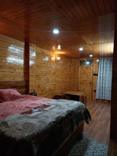 Postel nebo postele na pokoji v ubytování Himalayan Cedar