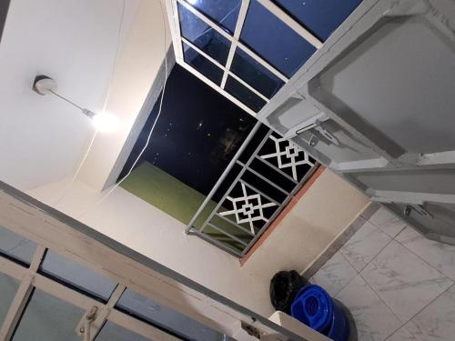 an overhead view of a room with a window at Humble homes 1 bedroom Thika Cbd in Thika