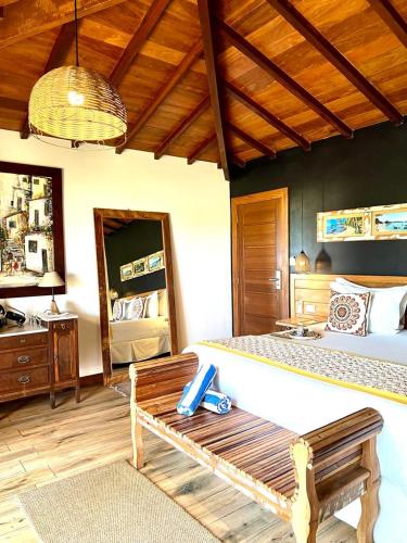 Χώρος καθιστικού στο Pousada Villa Canaã