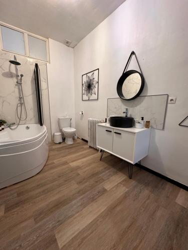 Koupelna v ubytování Villa Hyper Centre Le Blanc Type Hotel Entrée Autonome
