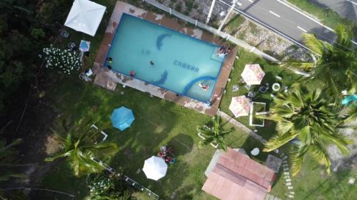Výhled na bazén z ubytování Finca LA CABAÑA nebo okolí