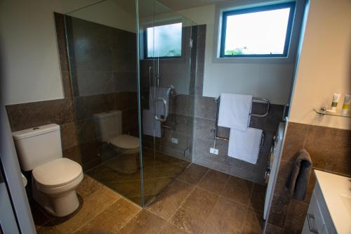 Bilik mandi di Musterers Accommodation Fairlie