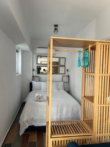 Posteľ alebo postele v izbe v ubytovaní TOP STUDIO penthouse IMITTOU
