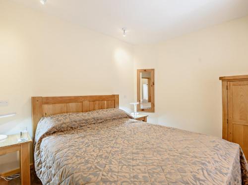 Schlafzimmer mit einem Bett, einer Kommode und einem Spiegel in der Unterkunft 1 Bed in Ross-on-Wye 49910 in Walford