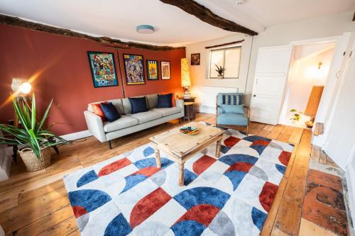 Χώρος καθιστικού στο 72 - Quirky One Bed Property in the Norwich Lanes