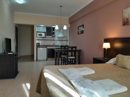 Η κουζίνα ή μικρή κουζίνα στο Antares Apartments