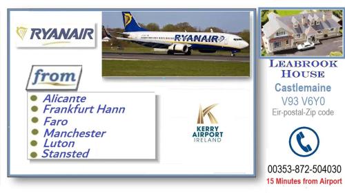 three pictures of an airplane parked on a runway at Leabrook House in Castlemaine