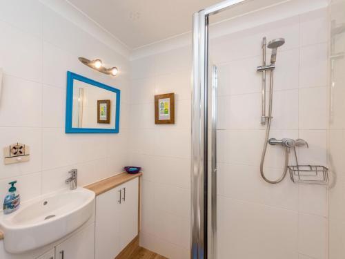 a bathroom with a shower and a sink at 2 bed in Bognor Regis 79283 in Bognor Regis