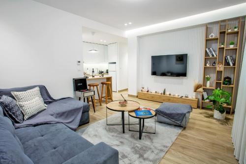 Istumisnurk majutusasutuses Airbnb Kastoria - Bella Vista B