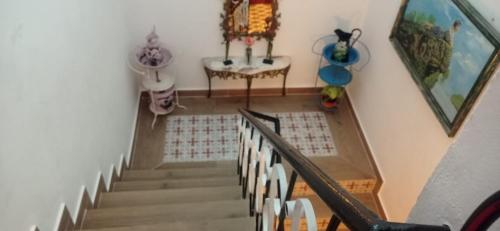 a view of a stairway from the top of a house at Alojamento local Os Maias in Mirandela