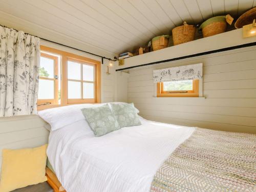 un letto bianco in una stanza con finestra di 1 bed in Chillenden 88795 a Chillenden