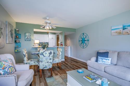 a living room with a couch and a table at New Listing! - Pool and Ocean View - Harbor Island Beachhouse in Harbor Island