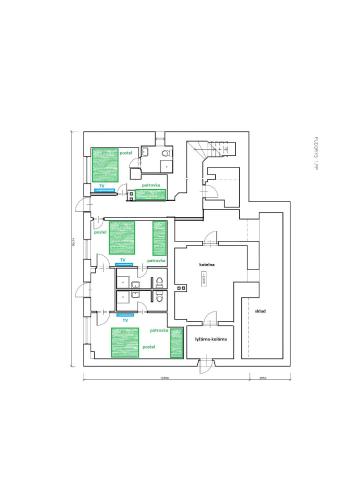 a floor plan of a house at Chalupa U Potoka in Říčky