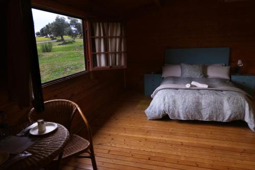 Cama o camas de una habitación en El Bosque de Ribera