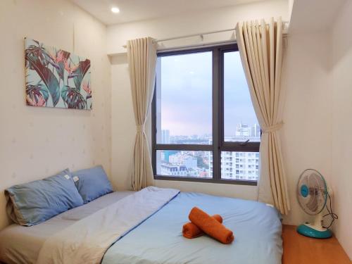 Masteri Thao Dien Serviced Apartment Rental 객실 침대
