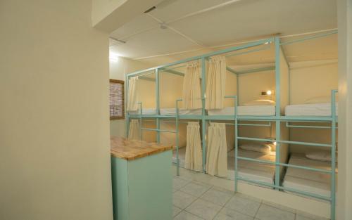 a room with four bunk beds in it at Mad Monkey Panglao in Panglao