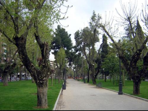 科尔多瓦CENTER FLAT MEZQUITA的林草公园的小路