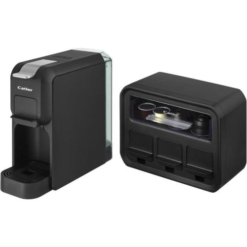 a black toaster oven sitting on a white background at Apartmán G4 Maty in Frymburk