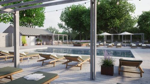 Bazén v ubytování Gumbalde Resort nebo v jeho okolí