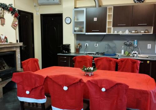 Кухня или кухненски бокс в Къща за гости Българи
