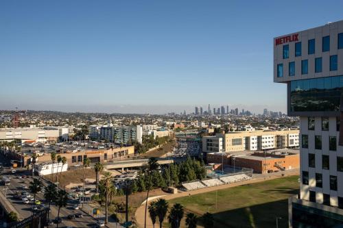 a view of the city from a building at Kasa Sunset Los Angeles in Los Angeles