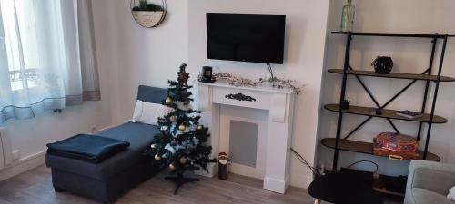 TV i/ili multimedijalni sistem u objektu Le Rayon Vert vue mer
