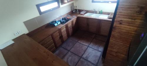 an overhead view of a kitchen with a sink at Villa Nature in Toliara
