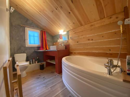 Koupelna v ubytování Chalet vue lac