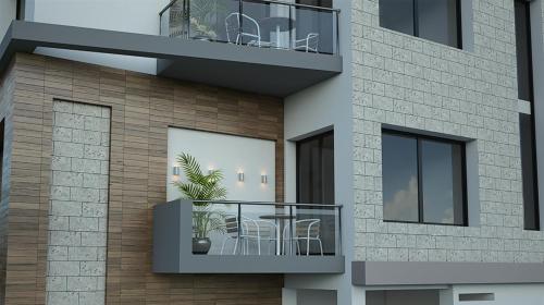 a rendering of a apartment building with a balcony at Villa Dar Nejib - Duplex haut standing - cité El Wafa in Nabeul