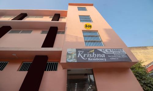 a building with a sign that reads krishna renovations at Itsy By Treebo - Krishna Residency, Govardhan Chauraha in Mathura