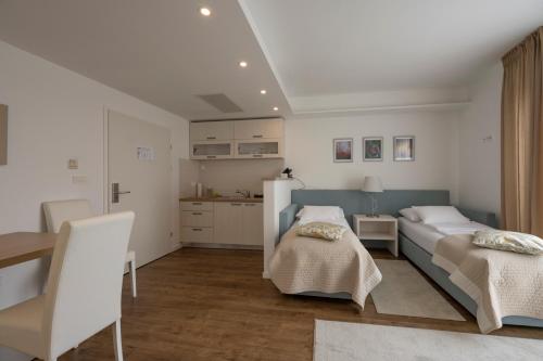 Kuchyň nebo kuchyňský kout v ubytování Hotel Magdalena