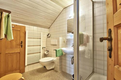 Koupelna v ubytování Haus Kaufmann