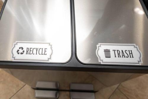 two stickers on the window of a train at Beach Home w Peloton & Pool & Billiards in Raleigh