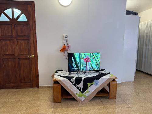 Televisyen dan/atau pusat hiburan di TOAMANAHERE GUESTHOUSE TUBUAI Aéroport