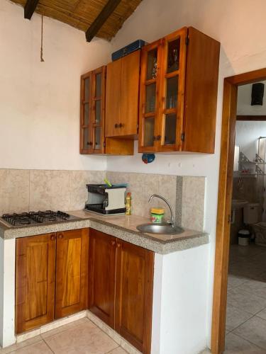 Cucina o angolo cottura di Cabaña Cangrejito Olon