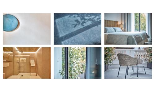 a collage of pictures of different rooms at Ca n'Alexandre - Adults Only in Palma de Mallorca