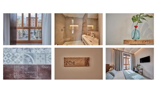 a collage of photos of a hotel room at Ca n'Alexandre - Adults Only in Palma de Mallorca