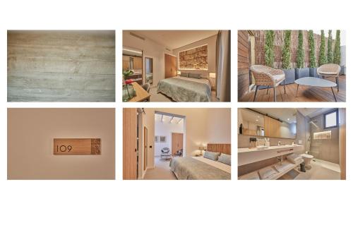 a collage of photos of a hotel room at Ca n'Alexandre - Adults Only in Palma de Mallorca