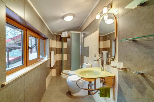 A bathroom at The Castle Complex