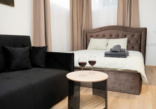 Ένα ή περισσότερα κρεβάτια σε δωμάτιο στο Central Station Apartment No2